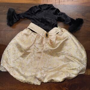 American Girl Doll Midnight Holly Outfit GOLD & BLACK DRESS ONLY 2007 *RETIRED*